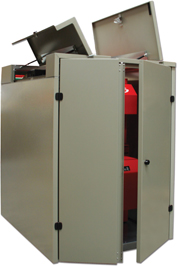 Lancement de la chaudière à granulés Spirapod pour l'extérieur.